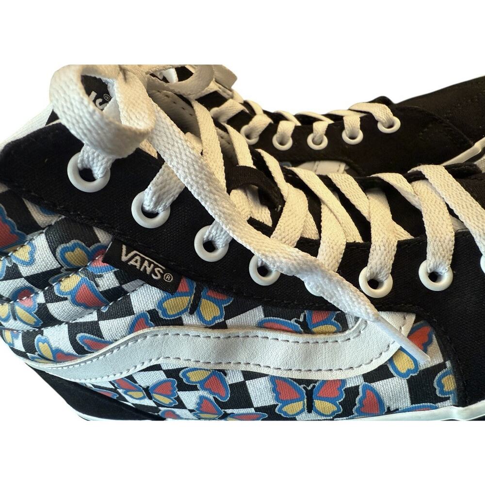 Vans SK8 Hi Filmore Butterfly Checkerboard Hi Top Shoes Womens 9 - Picture 7 of 8